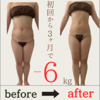 初回から3ヶ月でー6kg！！