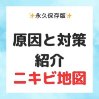 原因と対策！にきび地図！